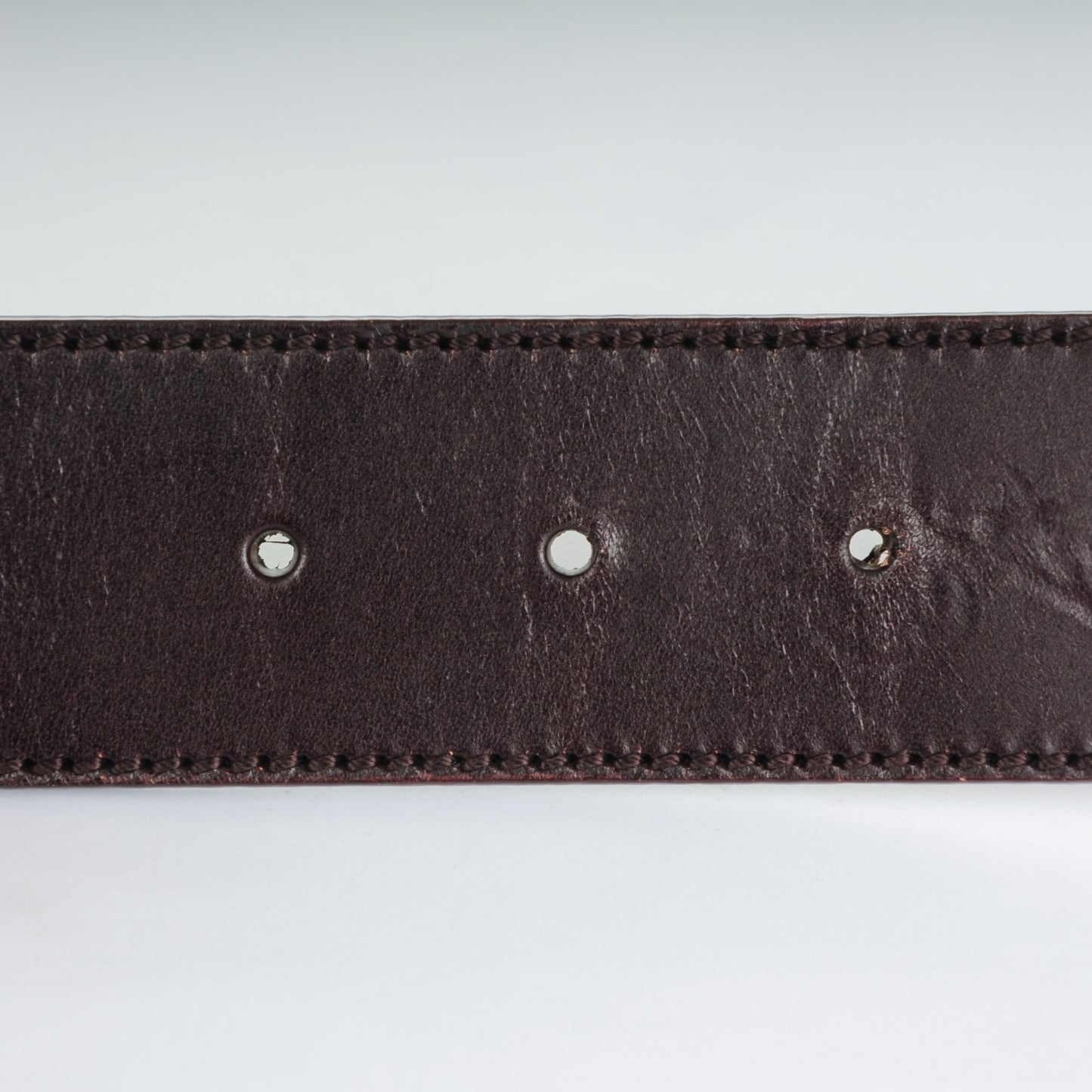 Calfskin Interlocking G Belt 85 34 Dark Brown
