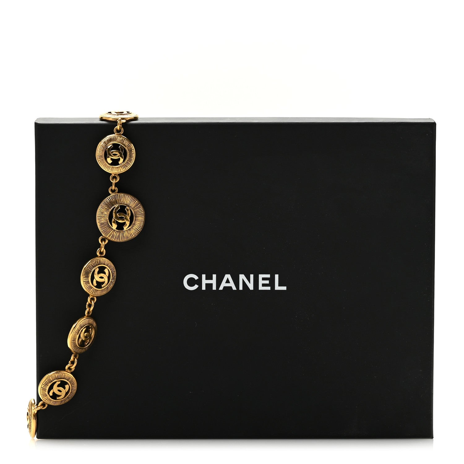 Chanel Metal CC Medallion Necklace Gold 7 of 7