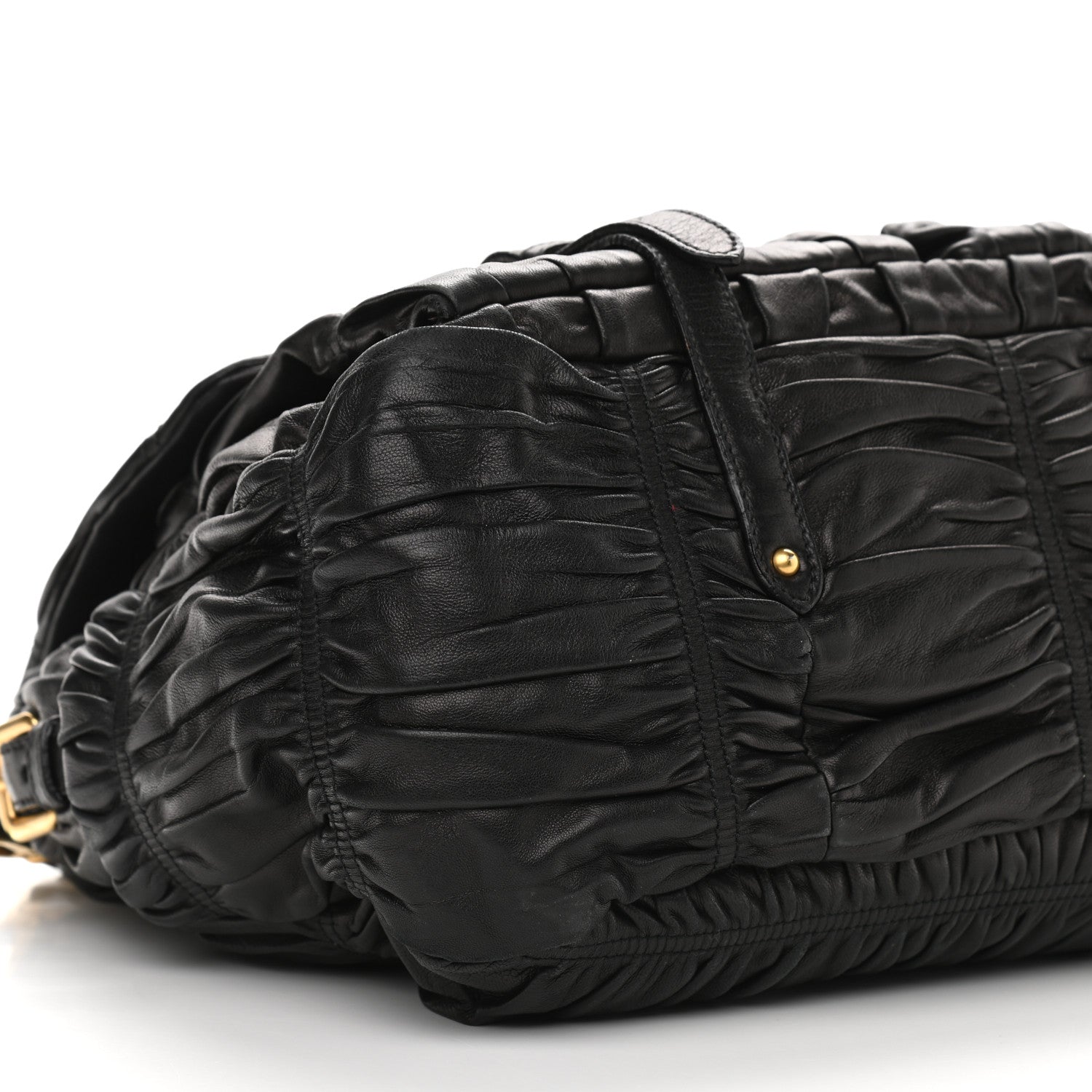 Prada Nappa Gaufre Messenger Tote Black 8 of 12