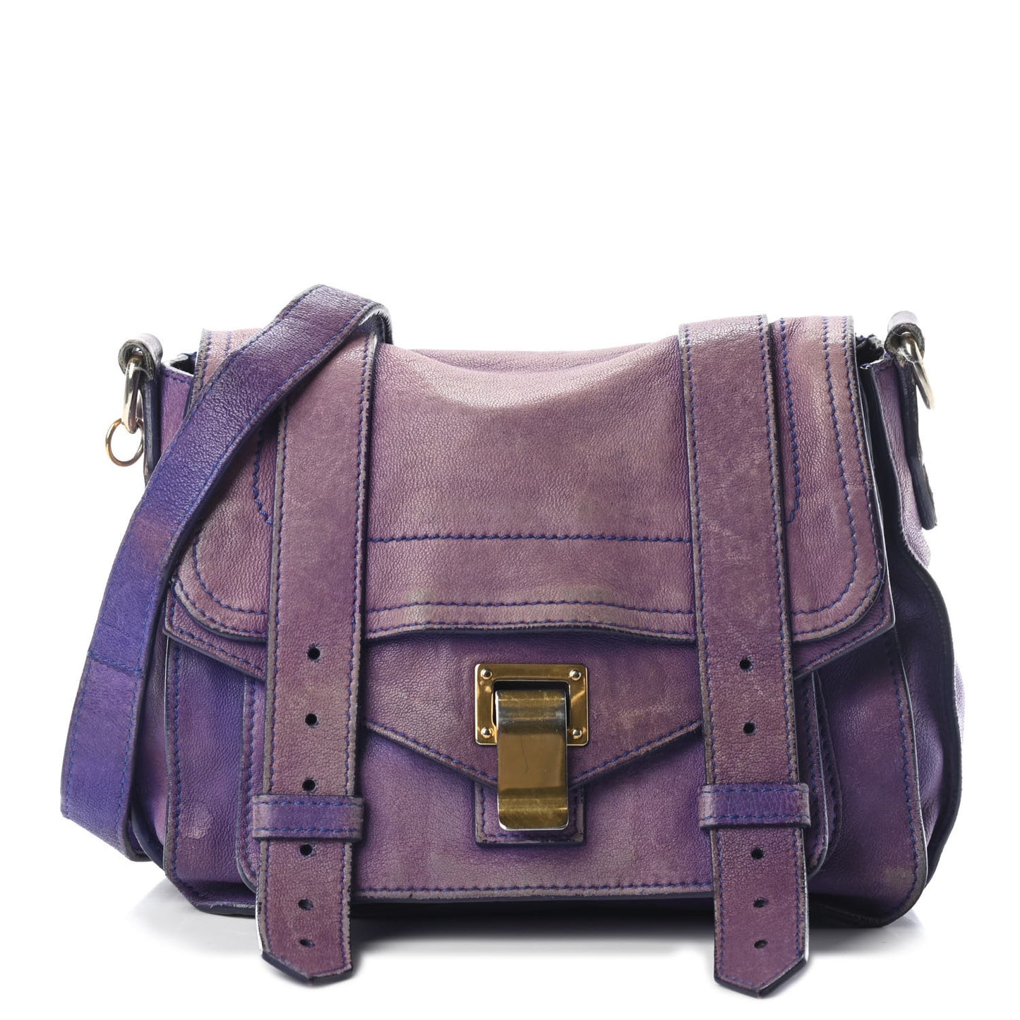 Lambskin PS1 Mini Pouch Messenger Bag Purple Rain