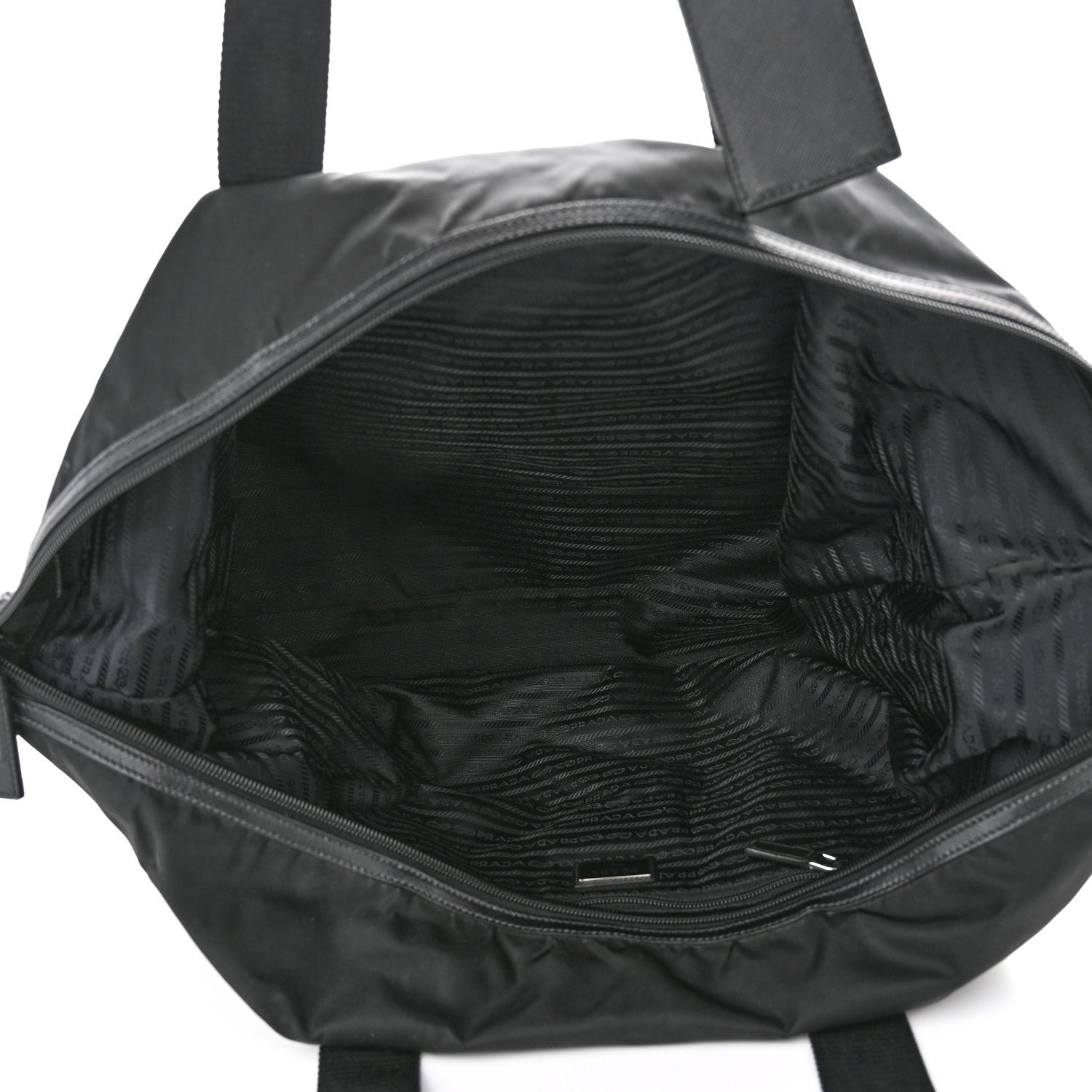 Prada Tessuto Nylon Saffiano Carry On Travel Bag Black 4 of 12