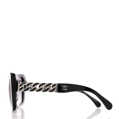 Chanel Acetate Metal Polarized Chain Square Sunglasses 5305 Black 3 of 8