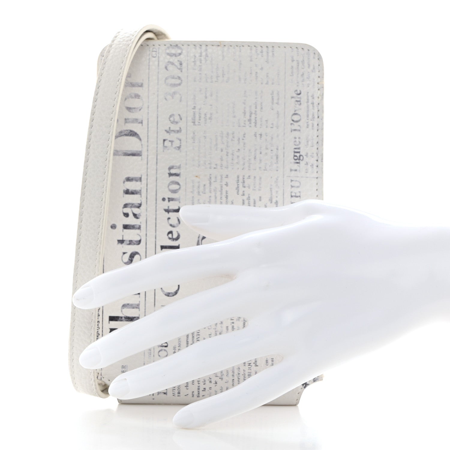 Christian Dior X DANIEL ARSHAM Grained Calfskin Newspaper Phone Holder White 2 of 10
