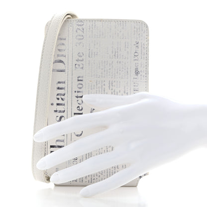 Christian Dior X DANIEL ARSHAM Grained Calfskin Newspaper Phone Holder White 2 of 10