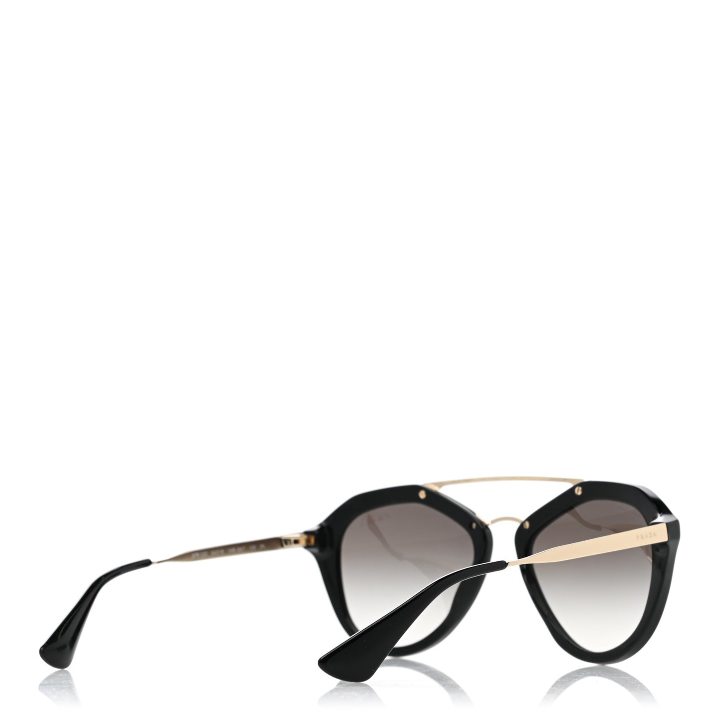 Acetate Metal Cinema Sunglasses SPR 12Q Black