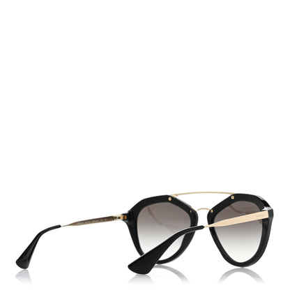 Prada Acetate Metal Cinema Sunglasses SPR 12Q Black 4 of 6