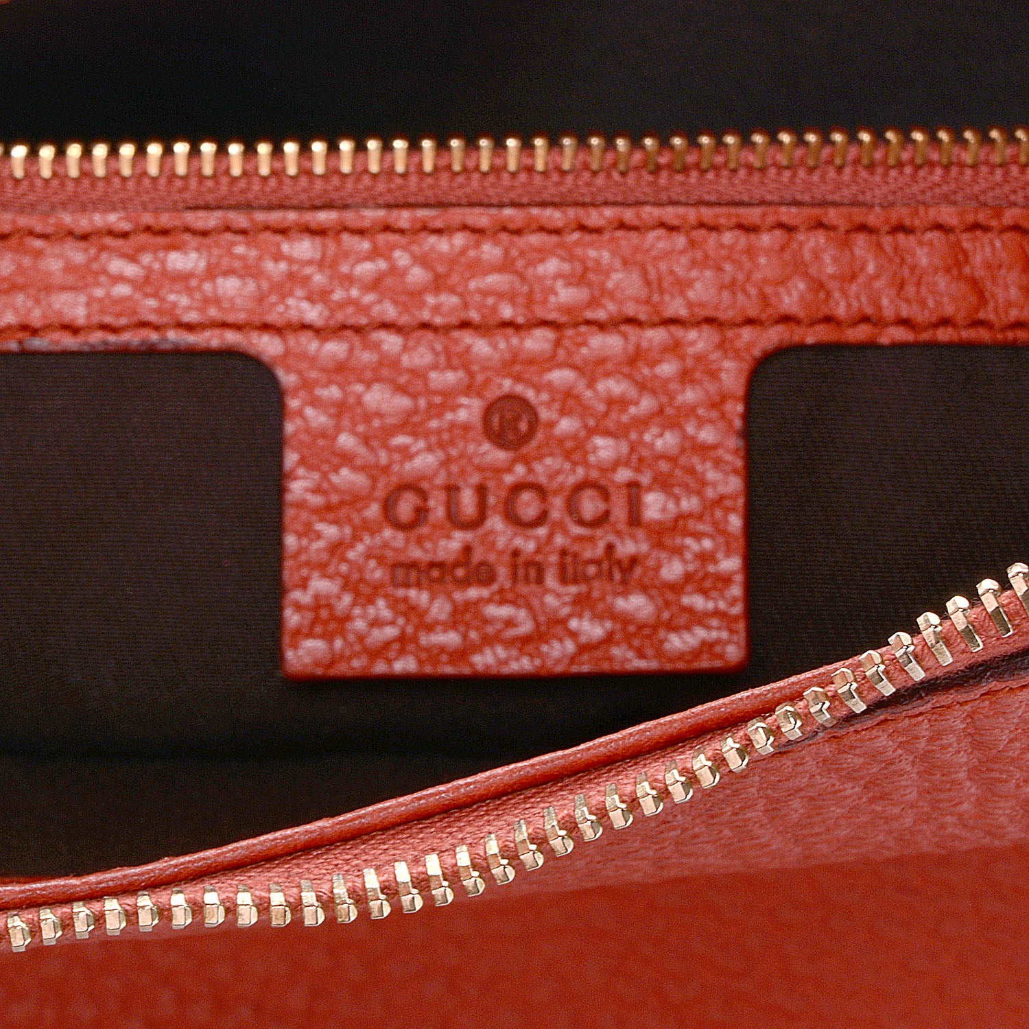 Gucci Pebbled Leather Bamboo Ring Hobo Red 6 of 7