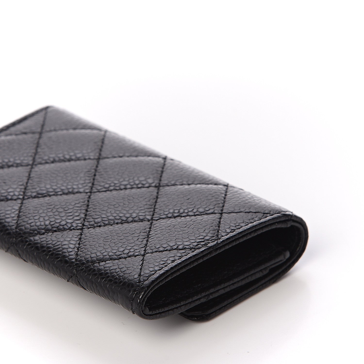 Chanel Caviar Quilted Flap Card Holder Wallet Black 6 of 10