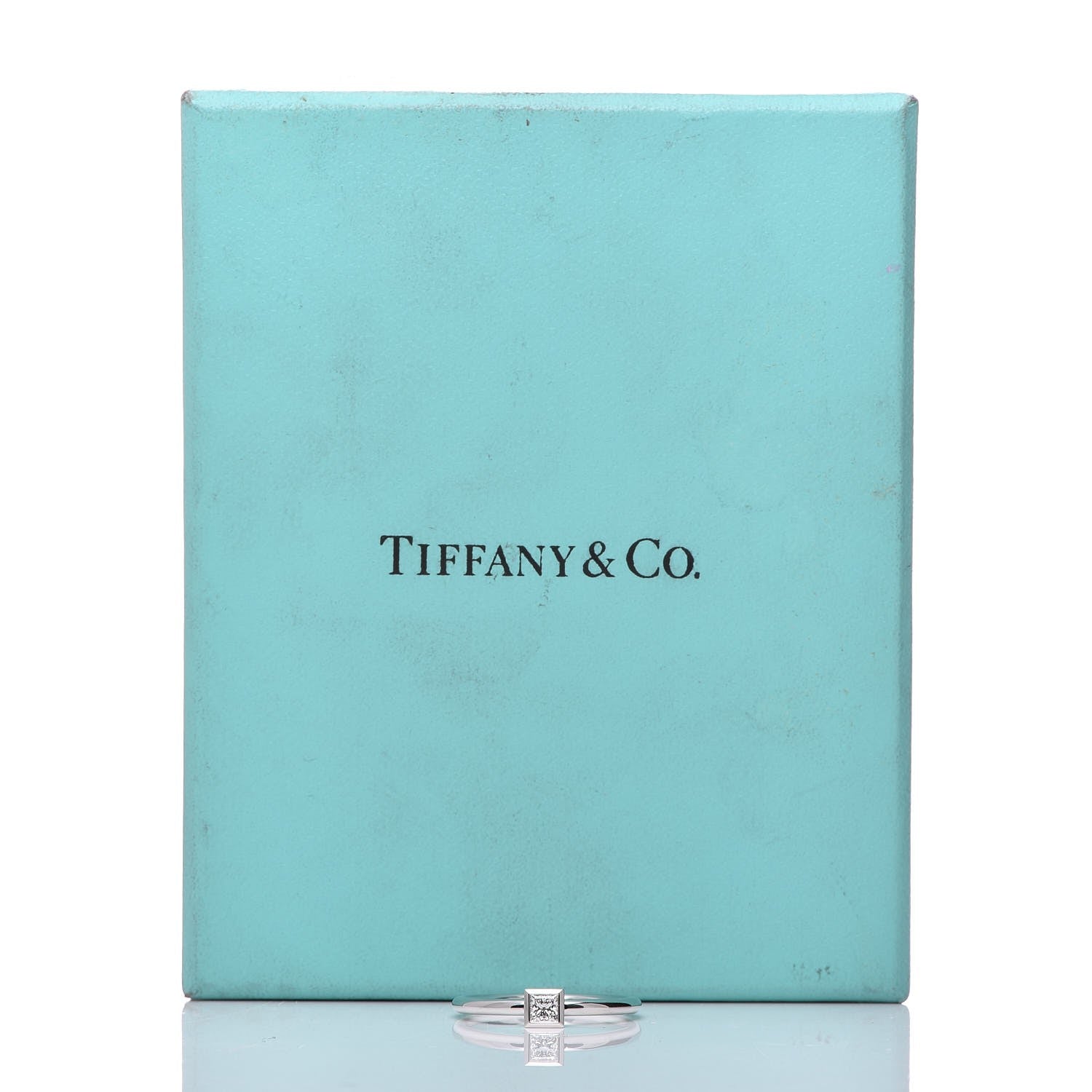 Tiffany Platinum Diamond .15ct Bezet Ring 50 5.25 5 of 5