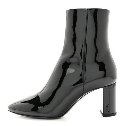 Saint Laurent Patent Loulou Booties 36.5 Black 1 of 9