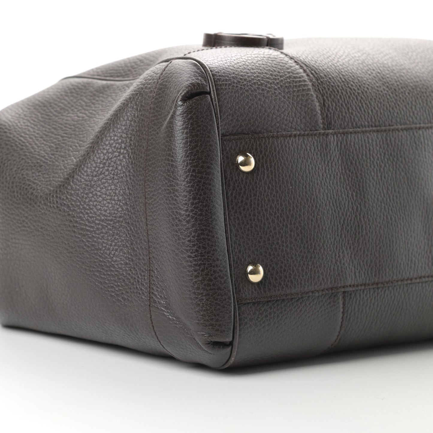 Pebbled Calfskin Medium Shoulder Bag Brown