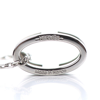 Hermes Lacquered Palladium Pop H Pendant Necklace Black 5 of 5