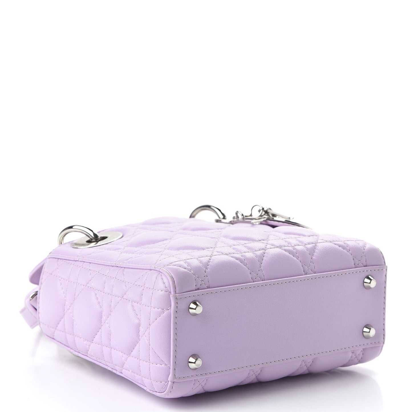 Lambskin Cannage Mini Lady Lilac