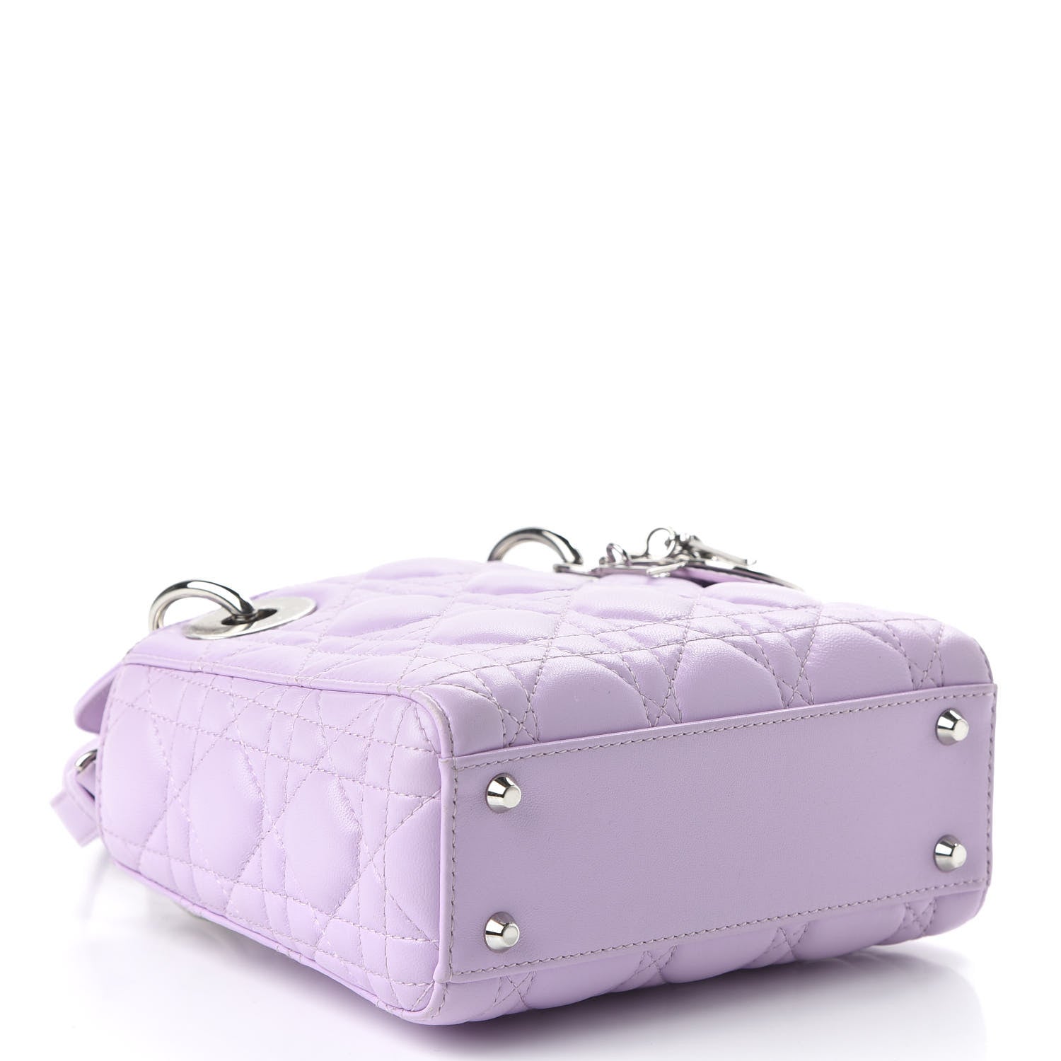 Christian Dior Lambskin Cannage Mini Lady Lilac 4 of 10