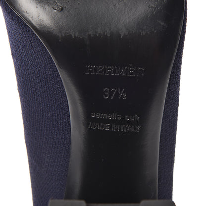 Hermes Knit Calfskin Volver Ankle Boots 37.5 Bleu Diplomatique 7 of 7