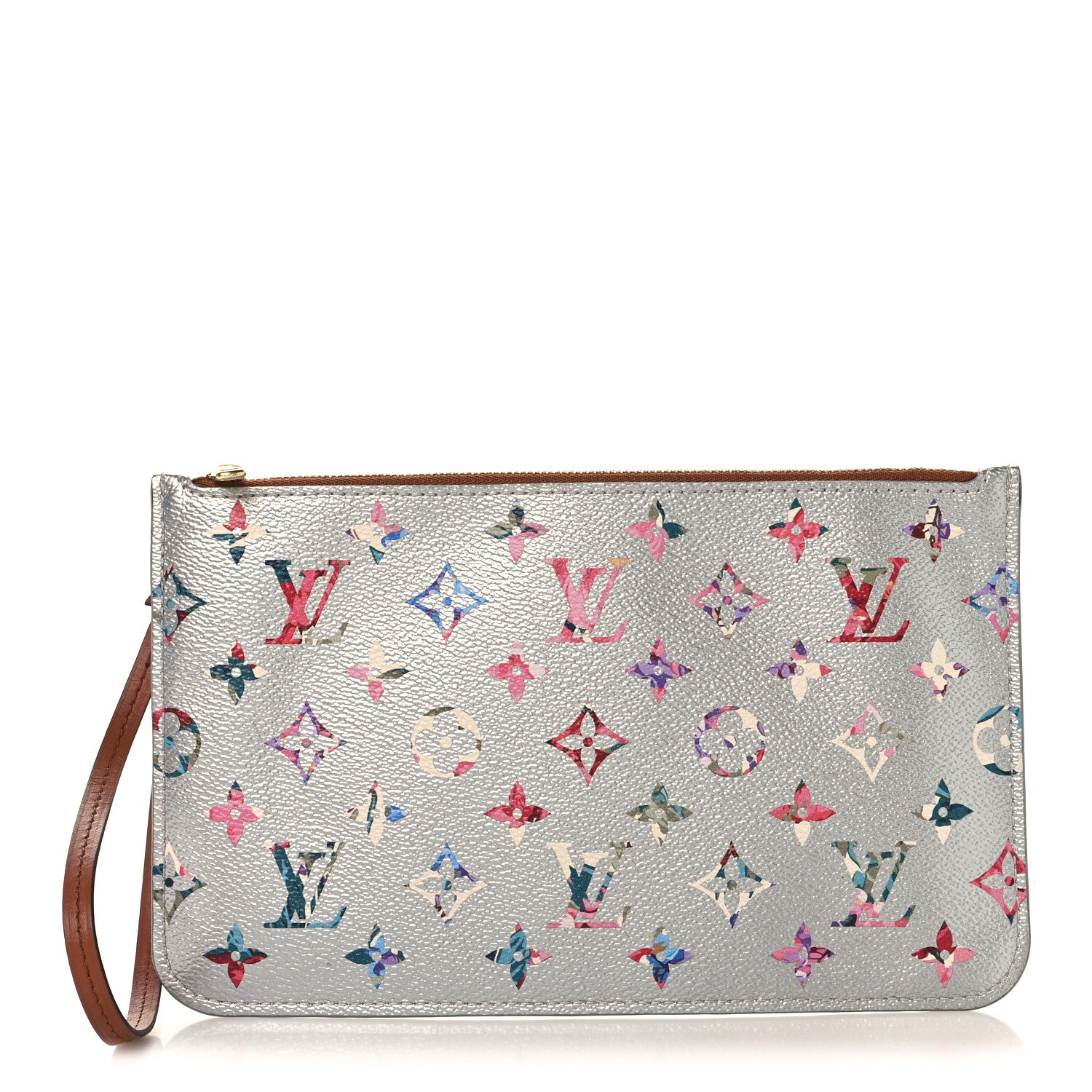 Louis Vuitton Metallic Monogram LV Garden Neverfull MM GM Pochette Silver 1 of 6
