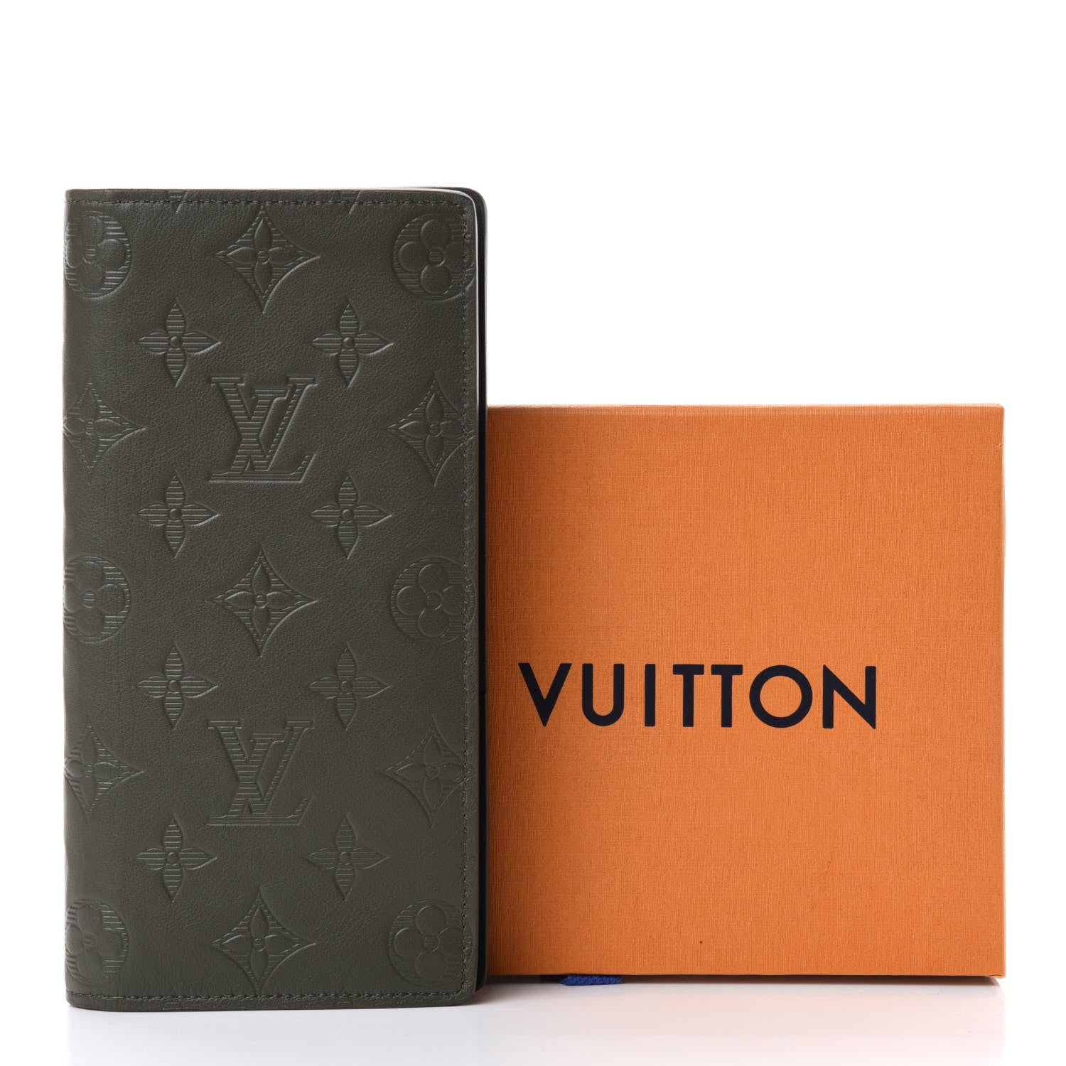 Louis Vuitton Calfskin Monogram Shadow Brazza Wallet Khaki 7 of 7