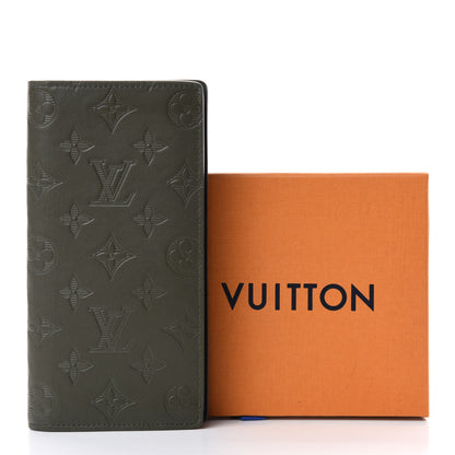 Louis Vuitton Calfskin Monogram Shadow Brazza Wallet Khaki 7 of 7