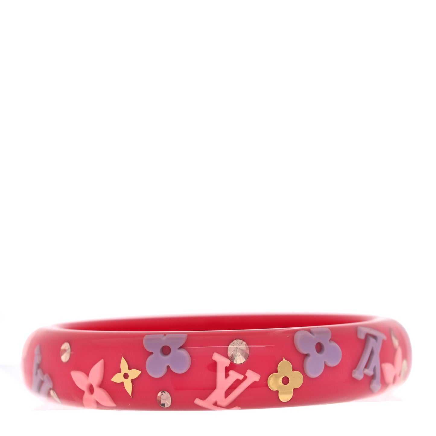 Resin Swarovski Large Inclusion Bracelet GM Rose Pop
