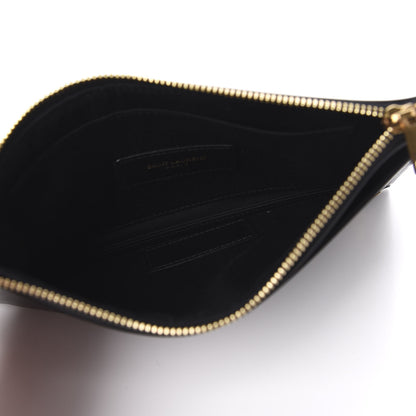Saint Laurent Smooth Calfskin Monogram Bill Pouch Black 5 of 9