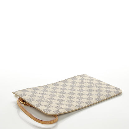 Louis Vuitton Damier Azur Neverfull MM GM Pochette Rose Ballerine 4 of 6