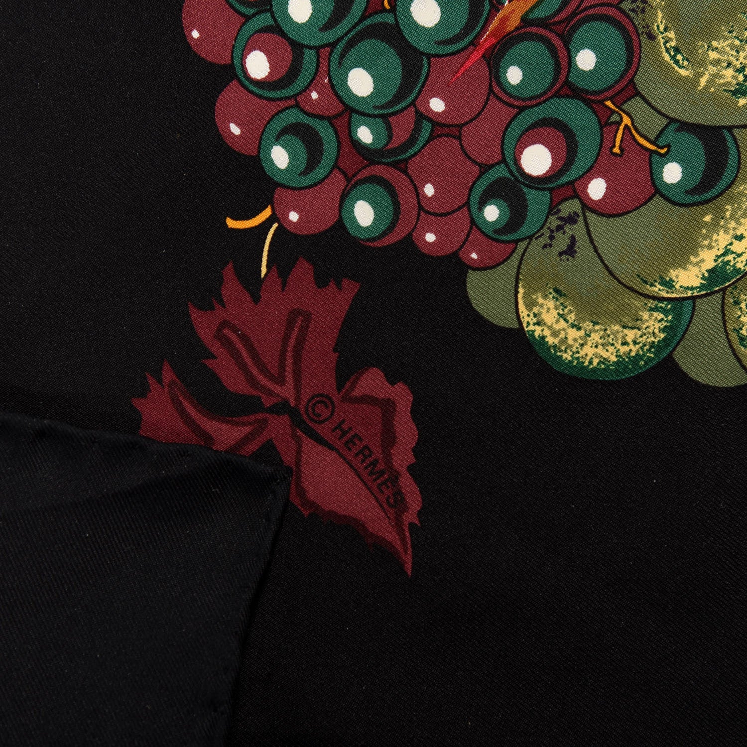 Hermes Silk Gastronomie Scarf 90 Black 2 of 6