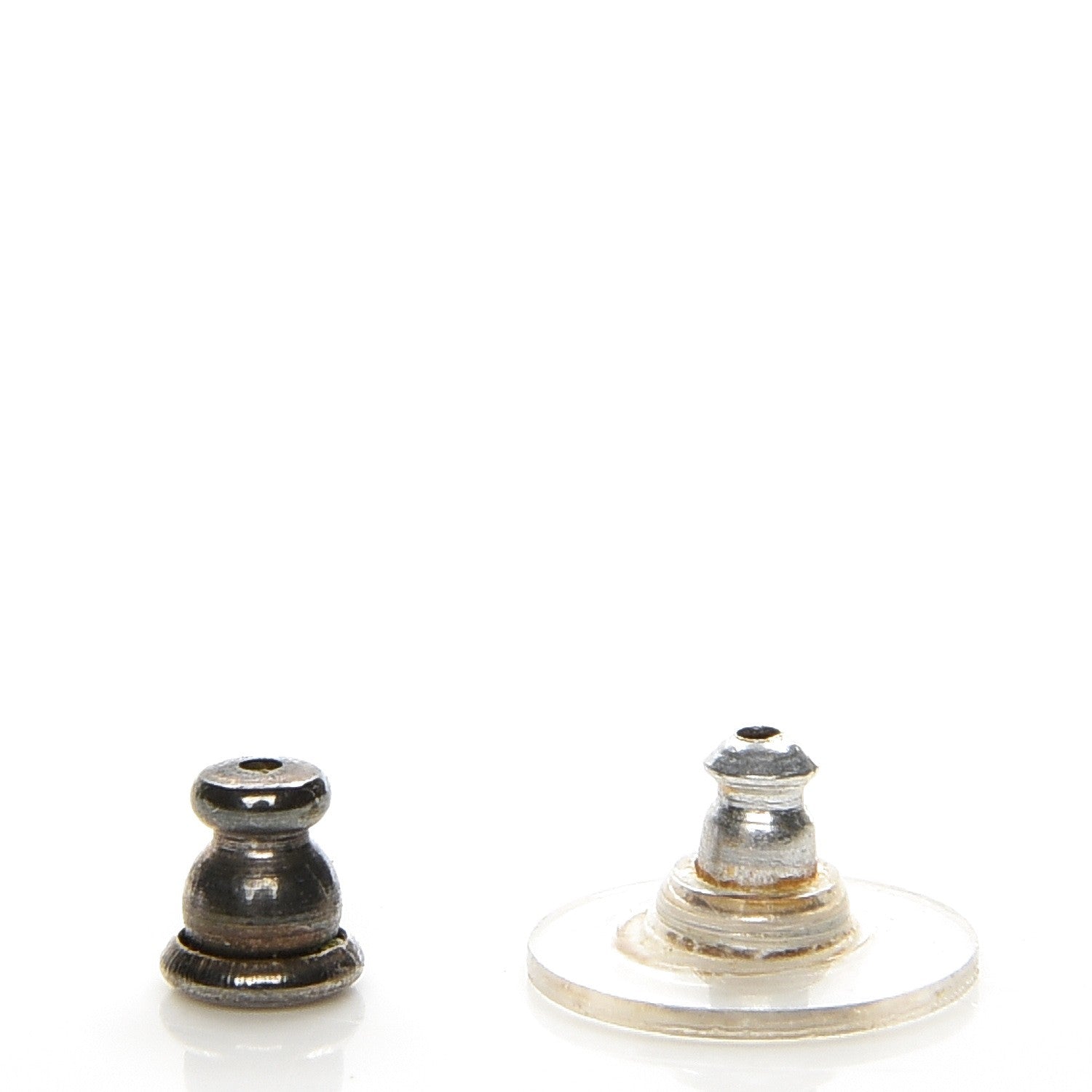 Chanel Crystal Resin CC Logo Earrings Transparent 3 of 5