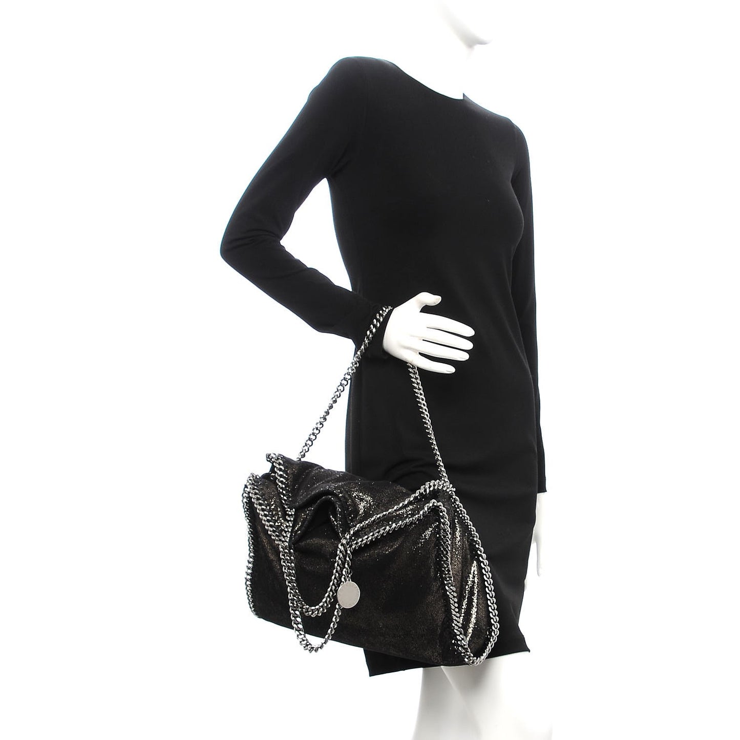 Shaggy Deer Falabella Fold Over Tote Ruthenium