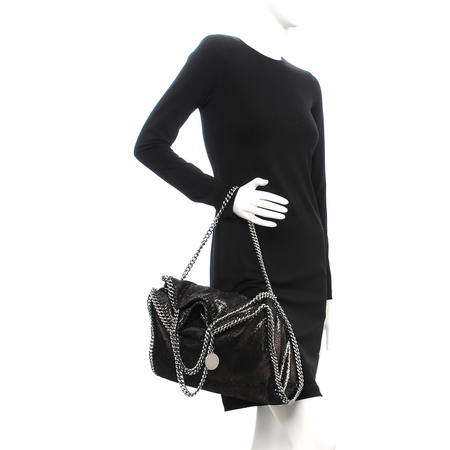 Stella McCartney Shaggy Deer Falabella Fold Over Tote Ruthenium 2 of 7