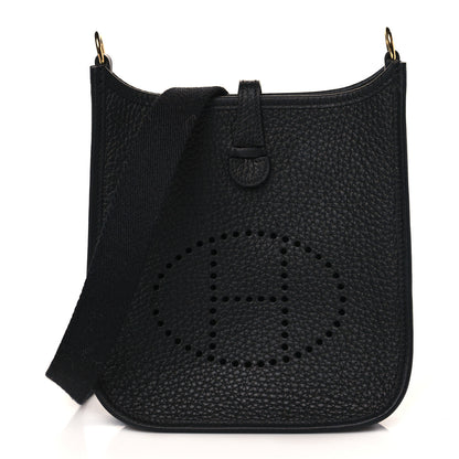 Hermes Taurillon Clemence Evelyne TPM Black 1 of 11