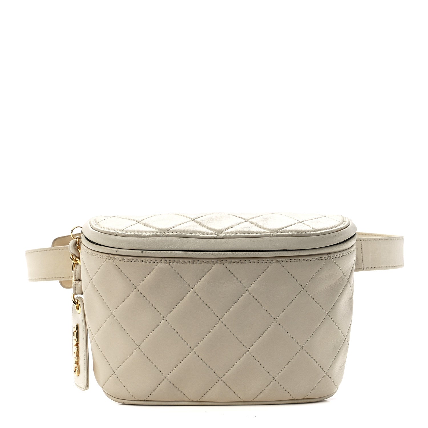 Chanel Lambskin Quilted Waist Belt Bag Beige 1 of 14