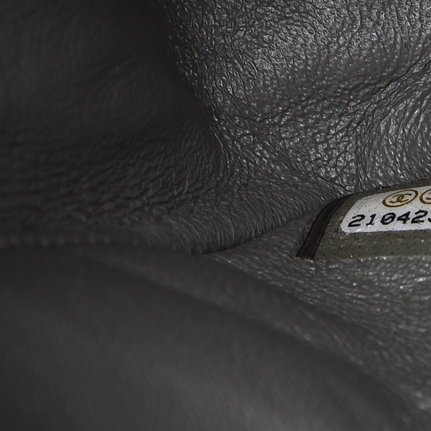 Lambskin Chevron Quilted Jumbo Double Flap Grey