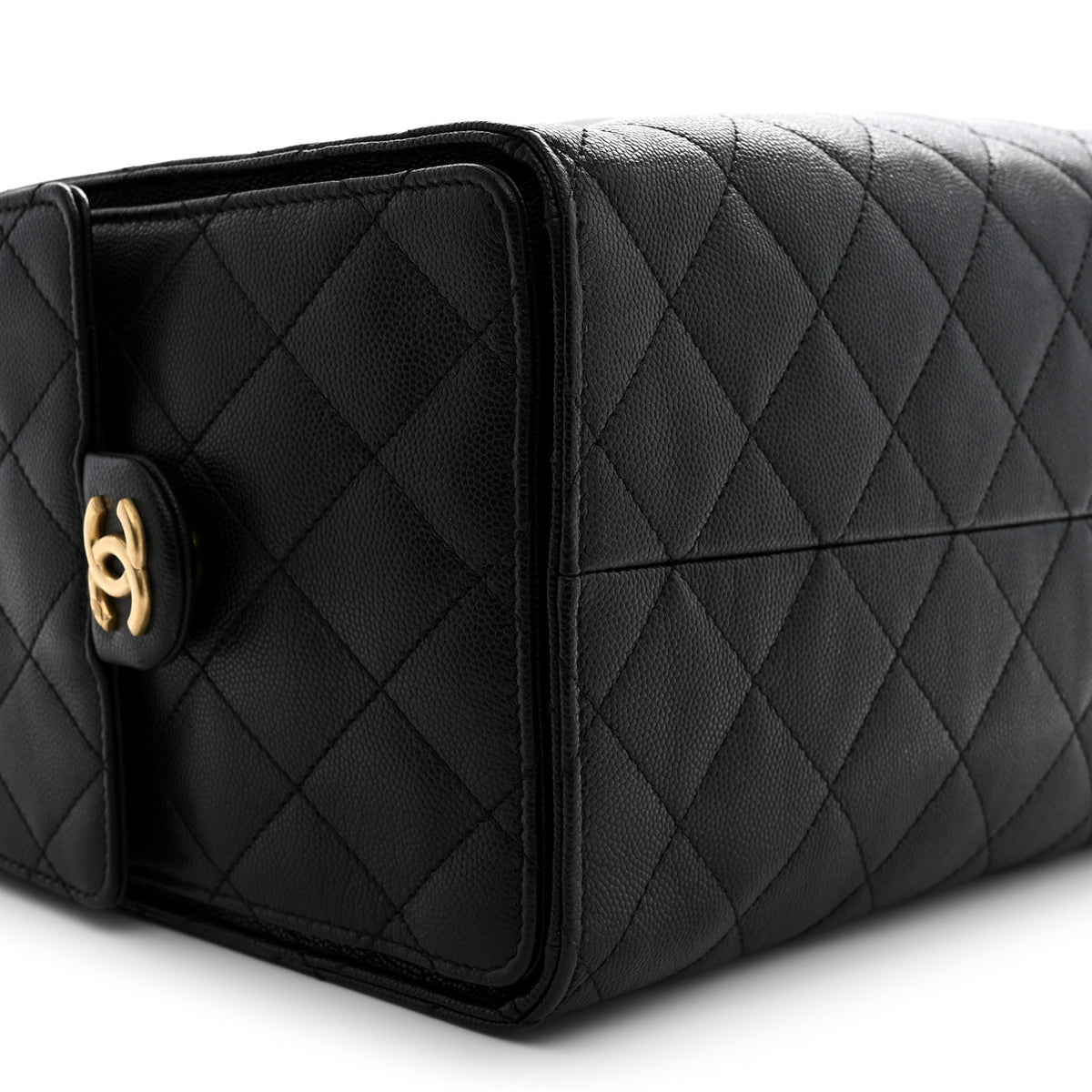 Caviar Quilted Medium Chanel 25 Handbag Black