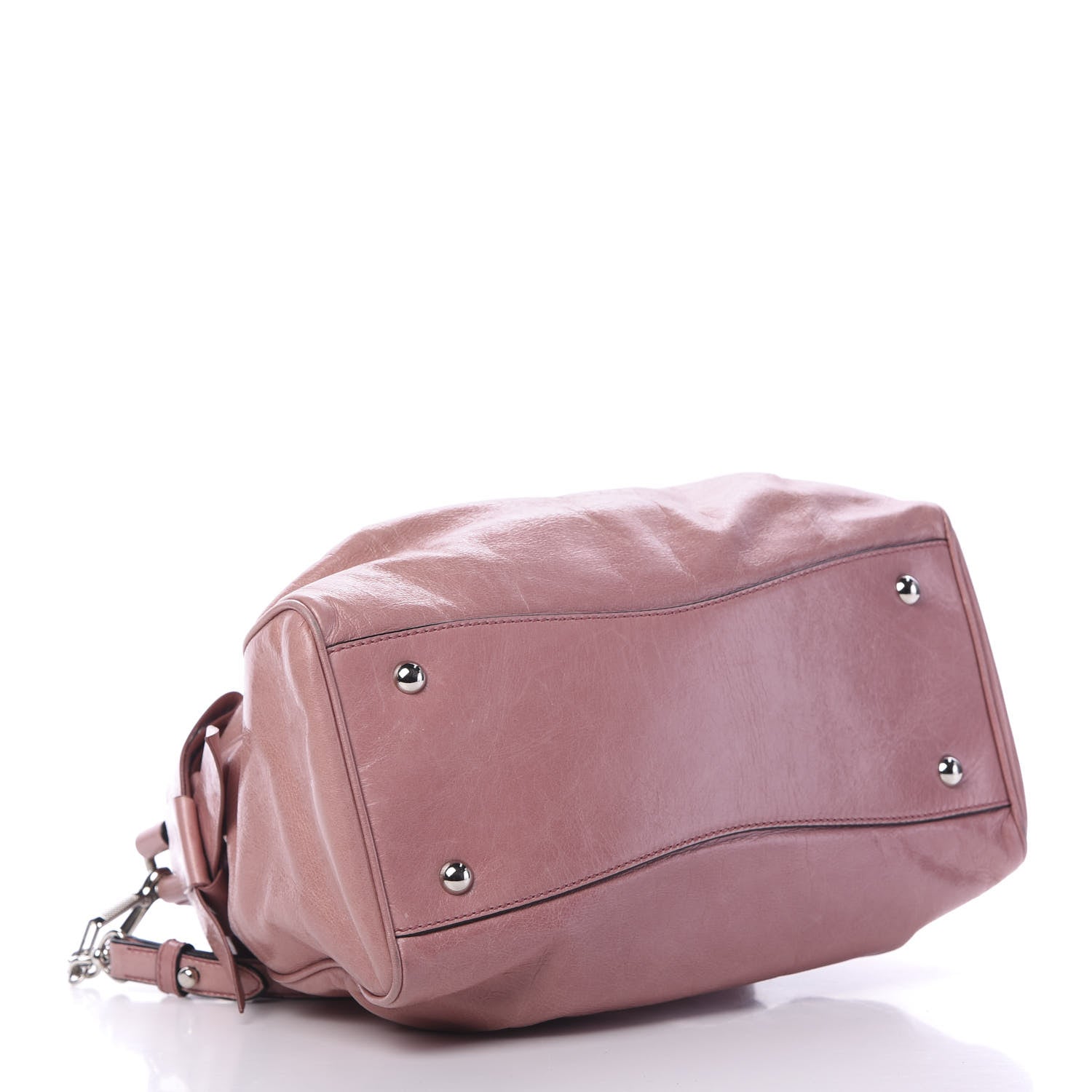 Miu Miu Vitello Lux Bow Tote Mughetto 3 of 13