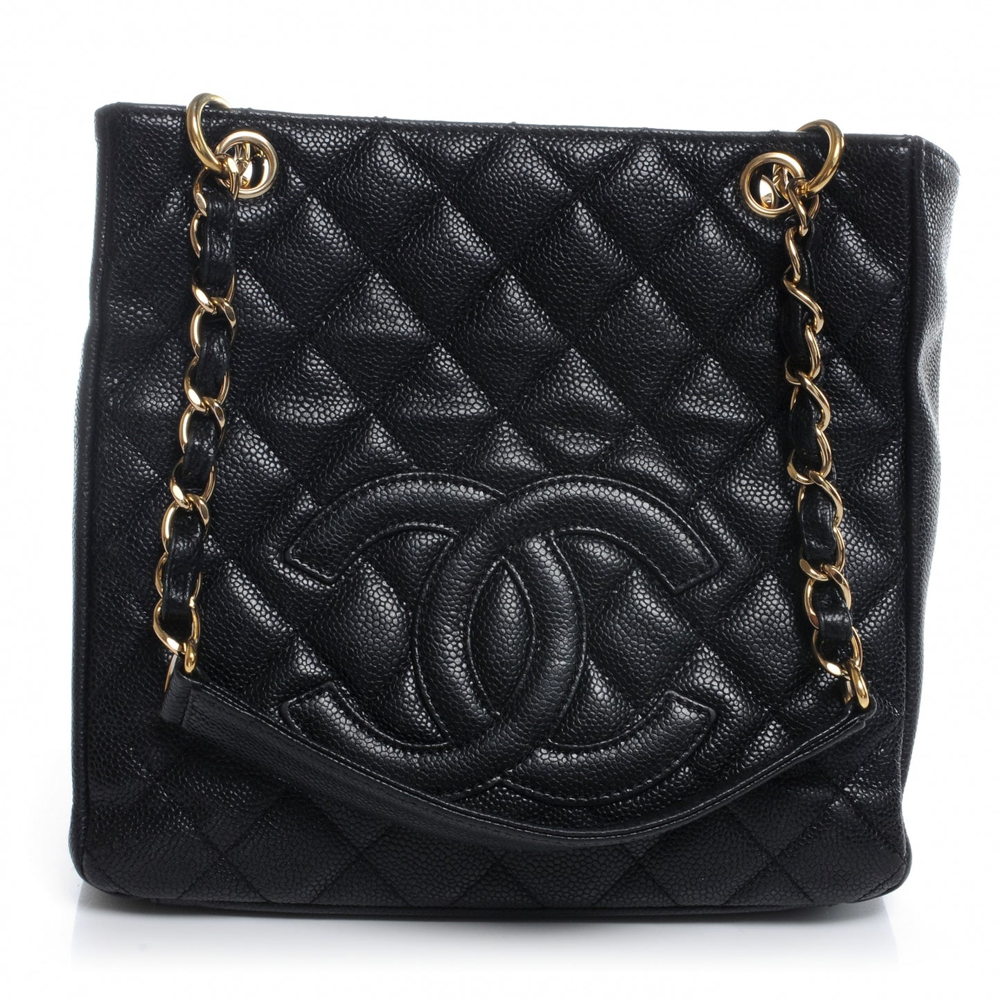 Caviar Petit Shopping Tote PST Black