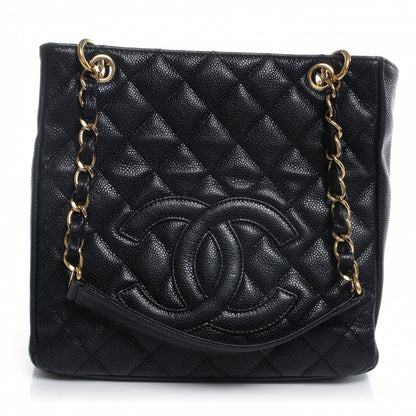 Chanel Caviar Petit Shopping Tote PST Black 1 of 7