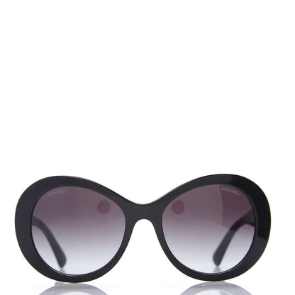 Chanel Oval CC Sunglasses 5372 Black 2 of 8