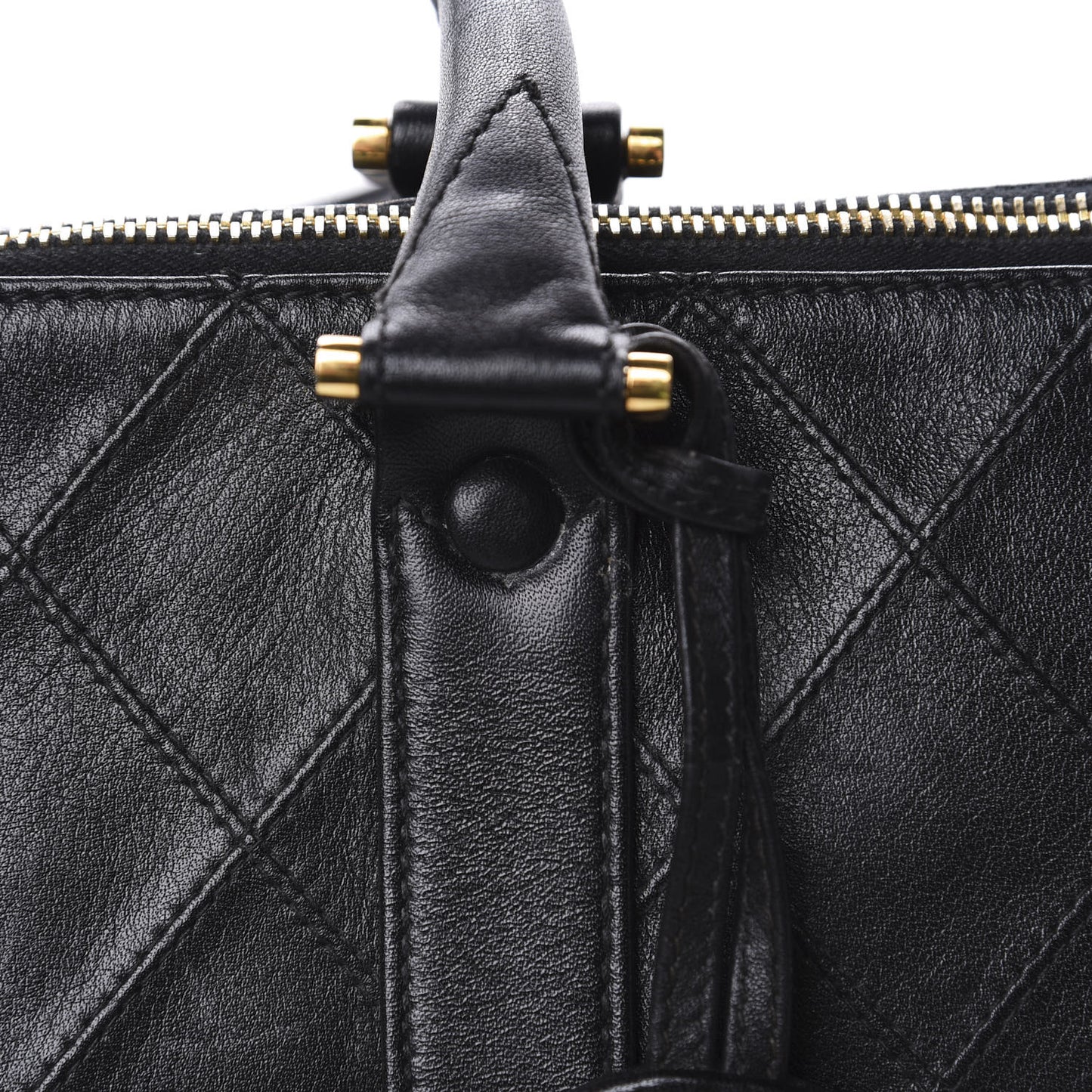 Calfskin Stitched CC Boston Black