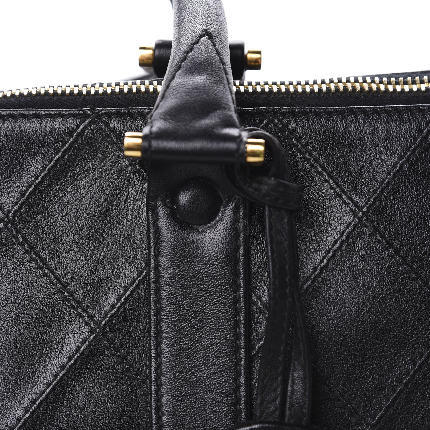 Chanel Calfskin Stitched CC Boston Black 20 of 21