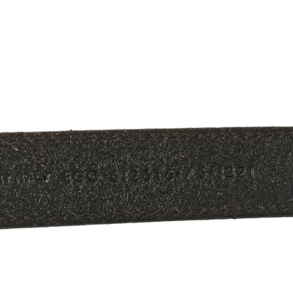 Saint Laurent Calfskin Monogram Narrow Square Buckle Belt 75 30 Brown 6 of 6