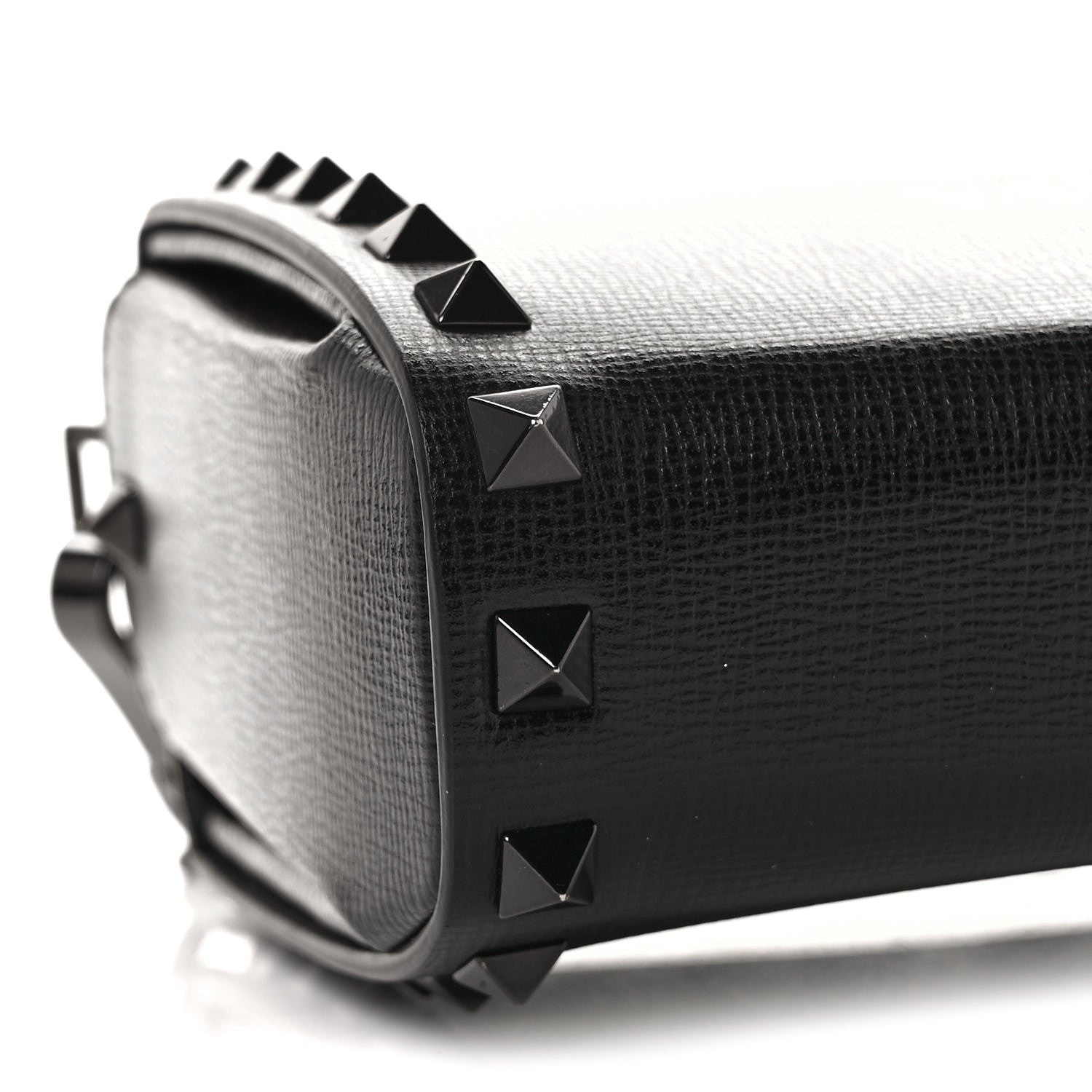 Valentino Garavani Grainy Calfskin Rockstud Clutch Black 6 of 8