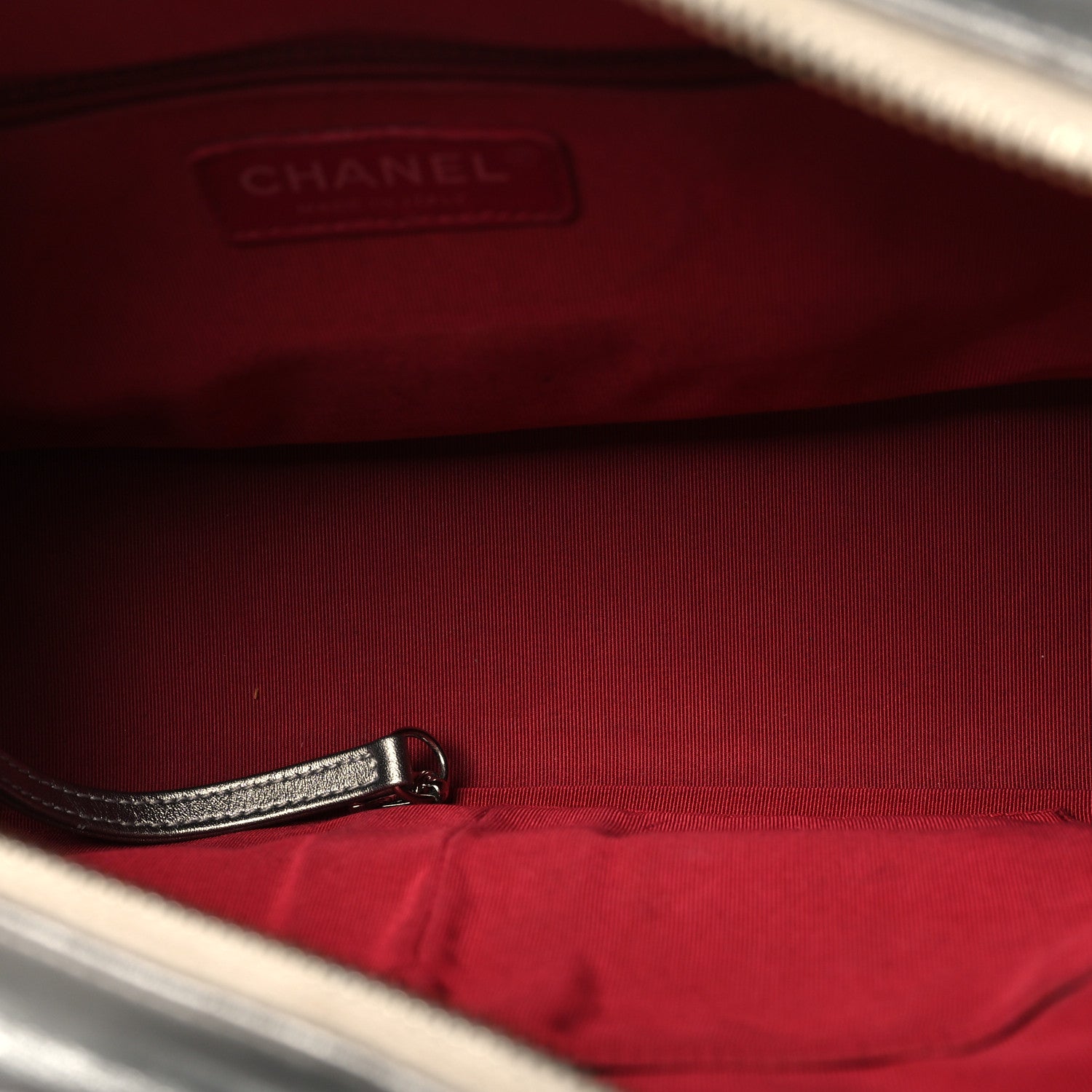 Chanel Metallic Lambskin Calfskin Quilted Medium Gabrielle Hobo Silver 5 of 10
