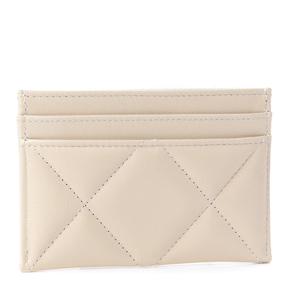 Chanel Goatskin Quilted 19 Card Holder Beige 3 of 11