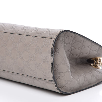 Gucci Soft Guccissima Large Emily Chain Shoulder Bag Storm Grey 10 of 17