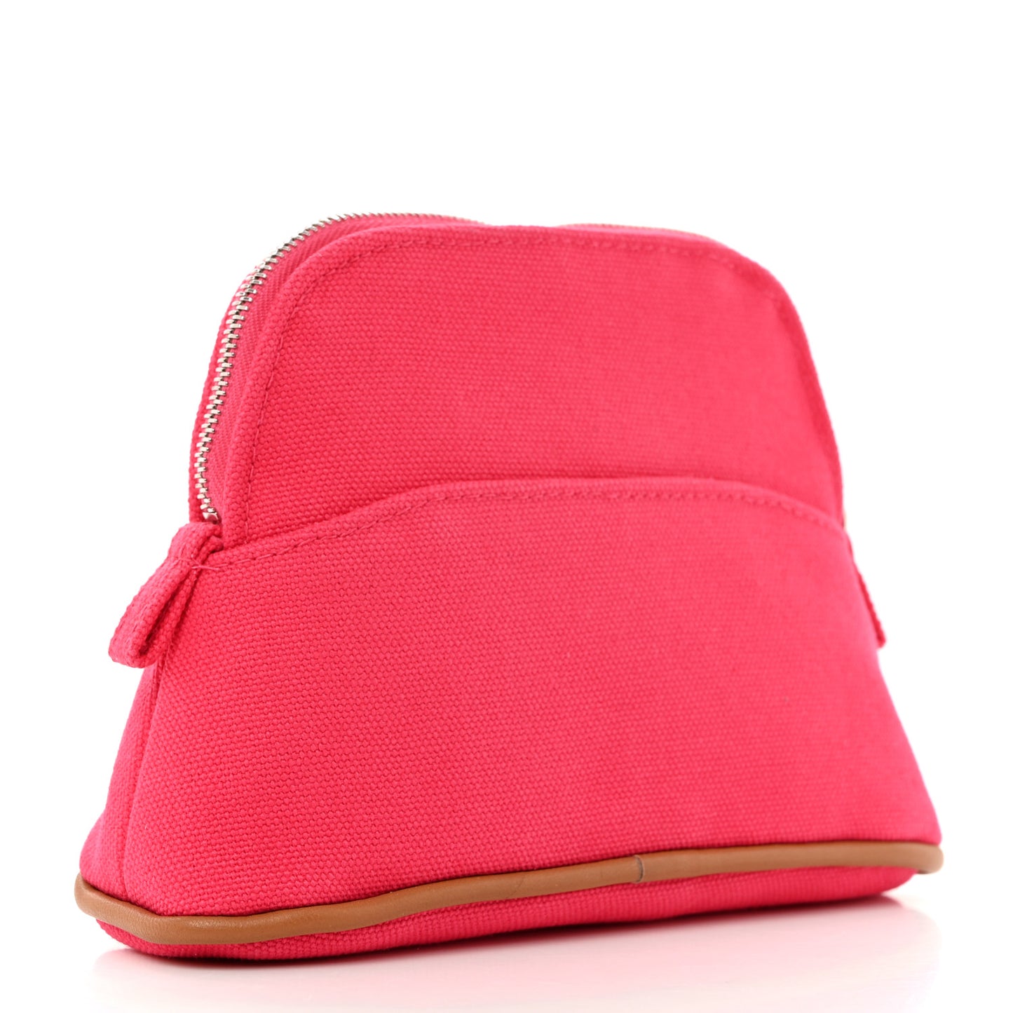 Cotton Canvas Mini Mini Bolide Travel Cosmetic Pouch Hibiscus