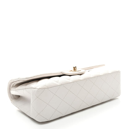 Chanel Caviar Quilted Medium Double Flap White 4 of 9