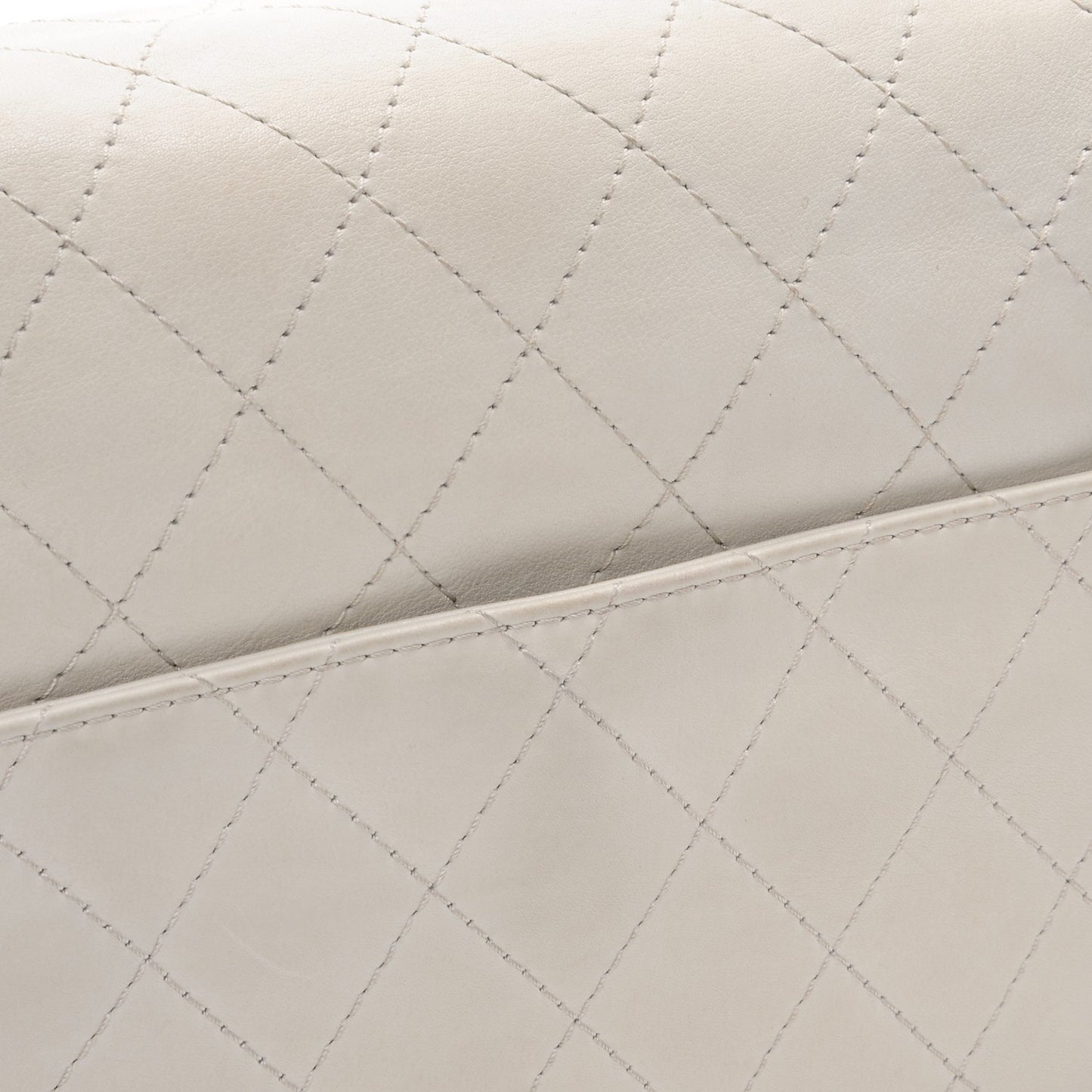 Calfskin Stitched Urban Luxury Top Handle Bag Ivory
