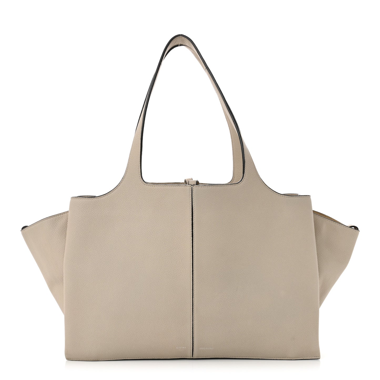 Baby Grained Calfskin Medium Tri-Fold Bag Dune