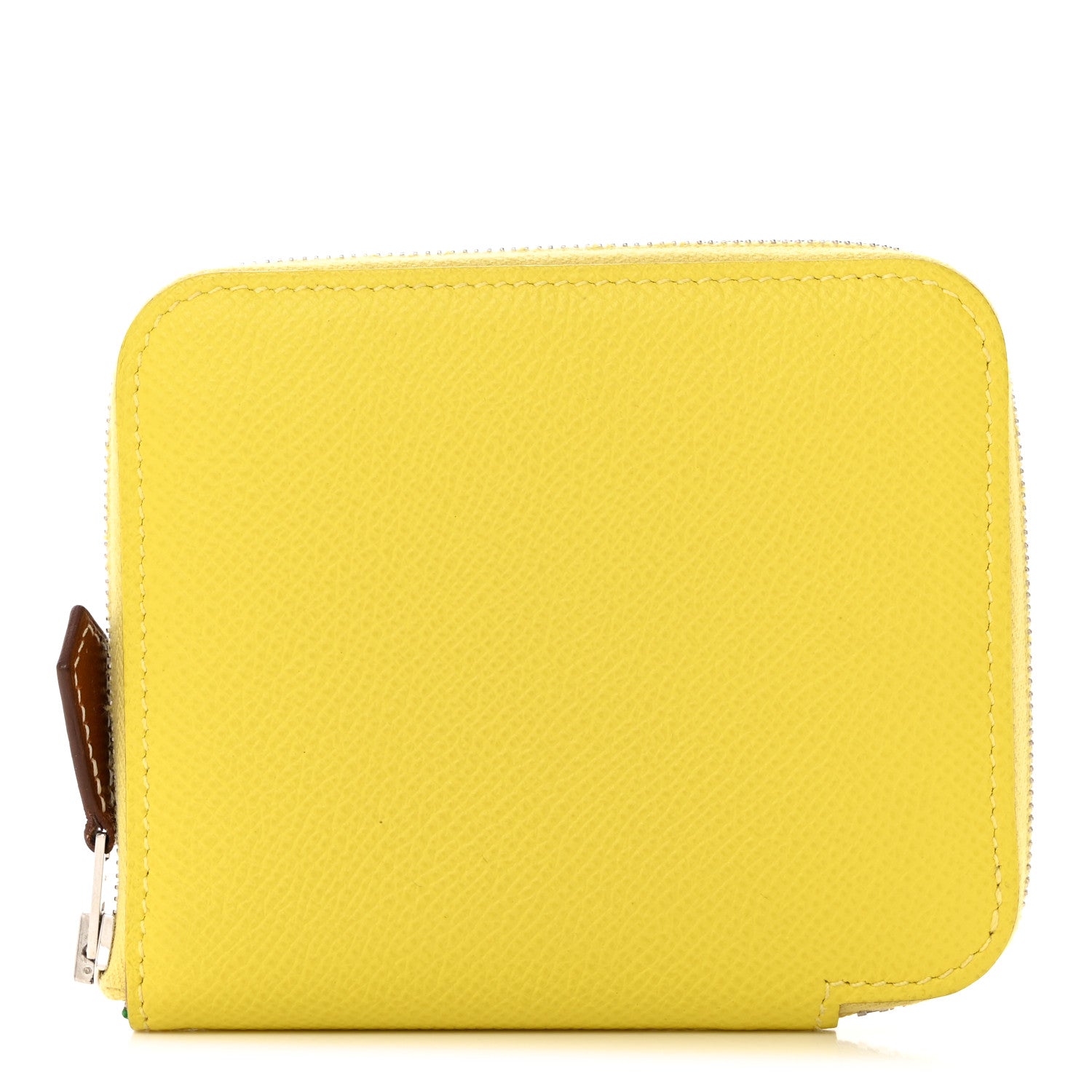 Hermes Epsom Silk'In Compact Wallet Lime 1 of 7