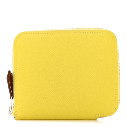 Hermes Epsom Silk'In Compact Wallet Lime 1 of 7